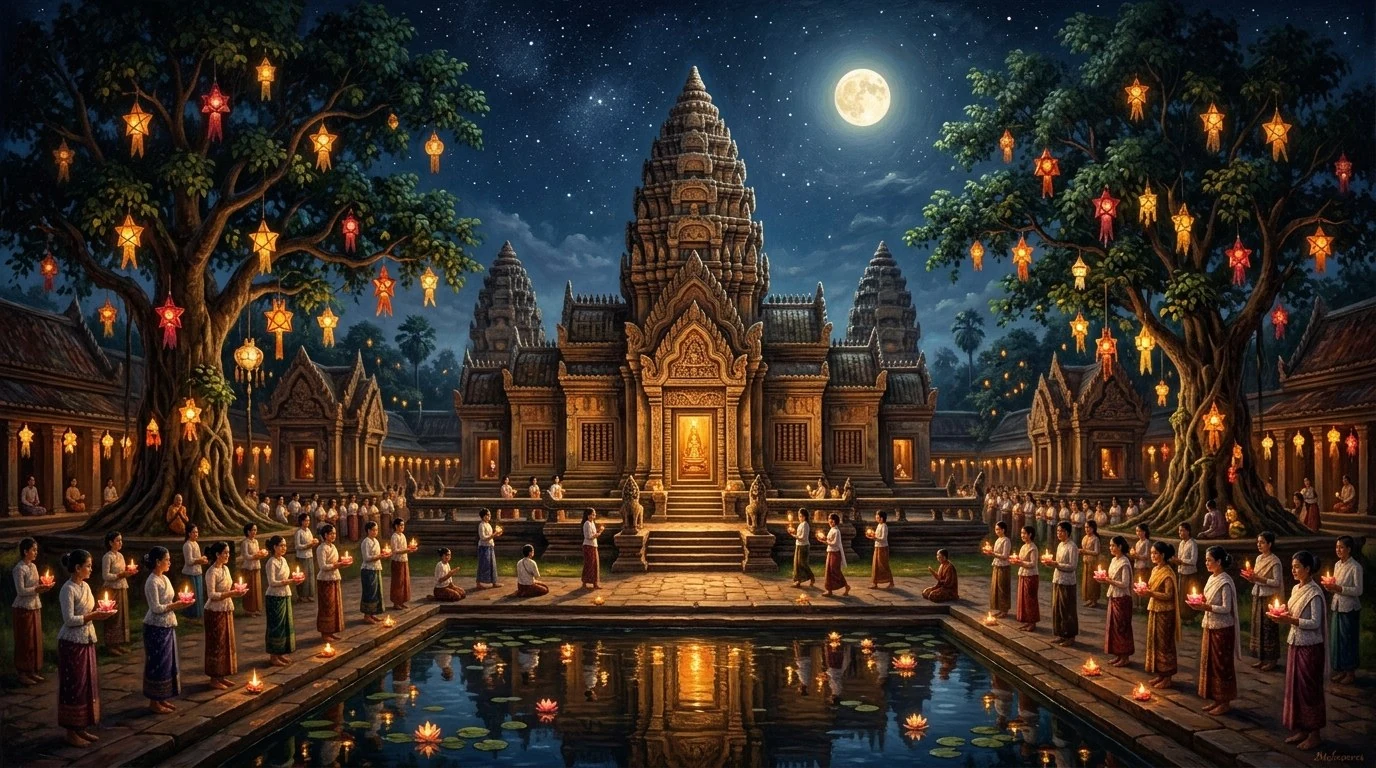 Khmer New Year Star Lanterns Night