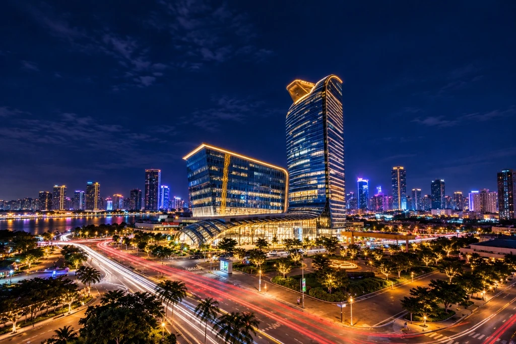 Phnom Penh Skyline New Year Night